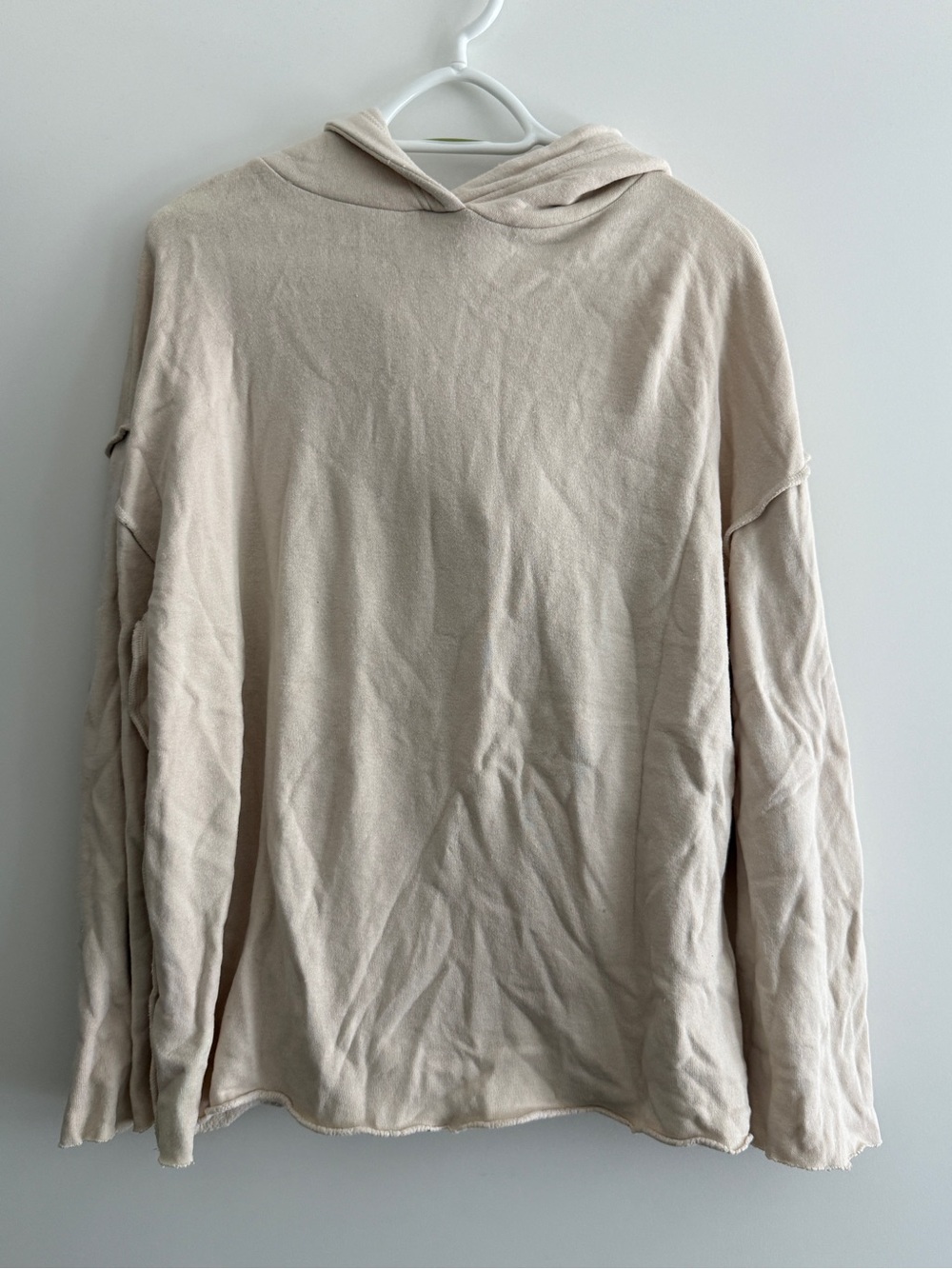 OAK + FORT Women's Hoodie in Light Cream